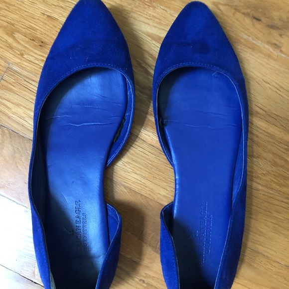 American Eagle D’orsay Flats Royal Blue - Picture 1 of 3